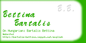 bettina bartalis business card